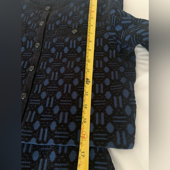 Maje knitt effect Blue Fit and Flare Mini Dress  Small - Picture 8 of 12